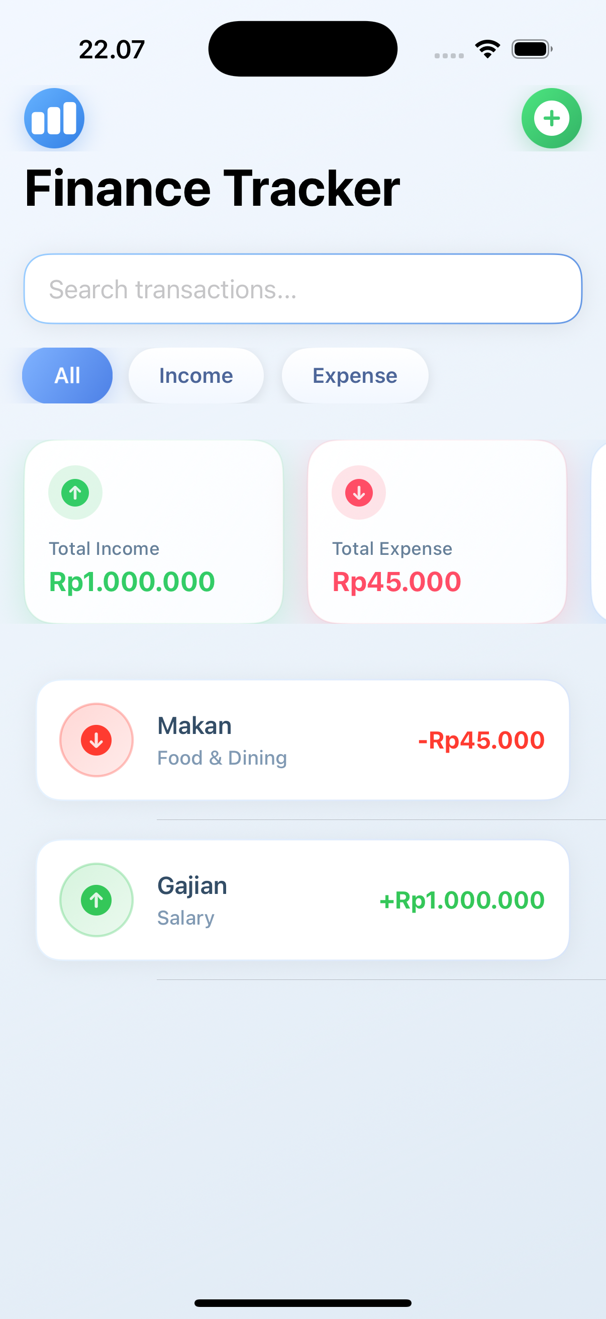 Finance App - Personal Finance Management iOS Application